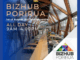 Promotional flyer for BizHub Porirua event, 1 August, Kai Tahi Mezzanine, 9 AM–4 PM.