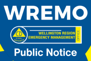 WREMO public notice image from the Wellington Region Emergency Management Office advising Porirua residents of severe wind warning for Thursday.