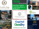 Collage of logos and promotional images from Porirua News Business Directory members including Alexander Hogg Coaching & Consulting, Total Pest Control, Porirua Club, Blue Carrot Catering, Fabulash Brows, Arbinnovations, Elite Arboriculture, Capital Chem-Dry, and Imperial Detailing Co.