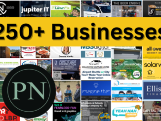 Collage of local Porirua businesses with a bold yellow banner reading “250+ Businesses” and the Porirua News logo in the foreground.