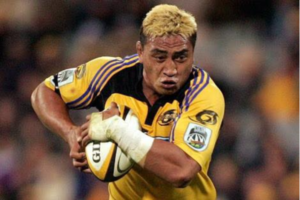 Jerry Collins in action for the Wellington Hurricanes. Collins has been posthumously inducted into the 2026 Pasifika Rugby Hall of Fame.
