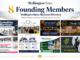 Cover graphic for Wellington News showing eight founding members of the Wellington News Business Directory, including Custodian Services, The Law Lady, Ammu South Indian Restaurant, Havaiki Kai, Pivotal Print, ATR All Things Restoration, Prime Doors Wellington and R&J Tree Services.