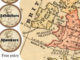 Promotional graphic for Family History Month showing a vintage map of Ireland, England and Wales, with references to exhibitors, speakers and free entry.