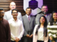 Sri Lankan High Commissioner Prasanna Gamage with Data Torque staff during a visit to the company’s Wellington office.