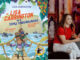Illustrated cover of a Lisa Carrington children's book alongside a publicity photograph of a woman seated indoors.